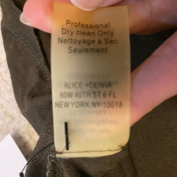 EUC Alice + Olivia Green Cowl Neck Midi Length Dress Size XS - Picture 9 of 9